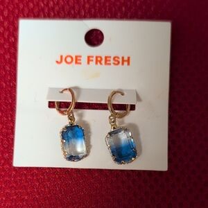 Joe Fresh Sapphire and Gold Earrings